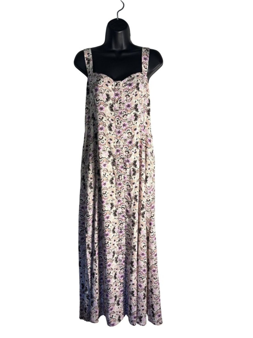 Floral Boho Maxi Dress With Sweetheart Neckline & Smocked Back - Picture 2 of 12
